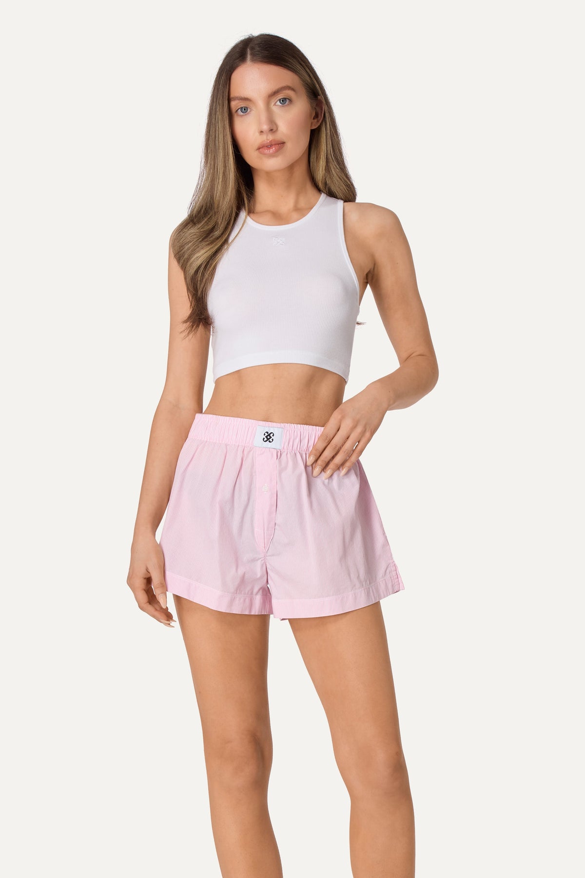 Off Duty Boxer Short Pink model